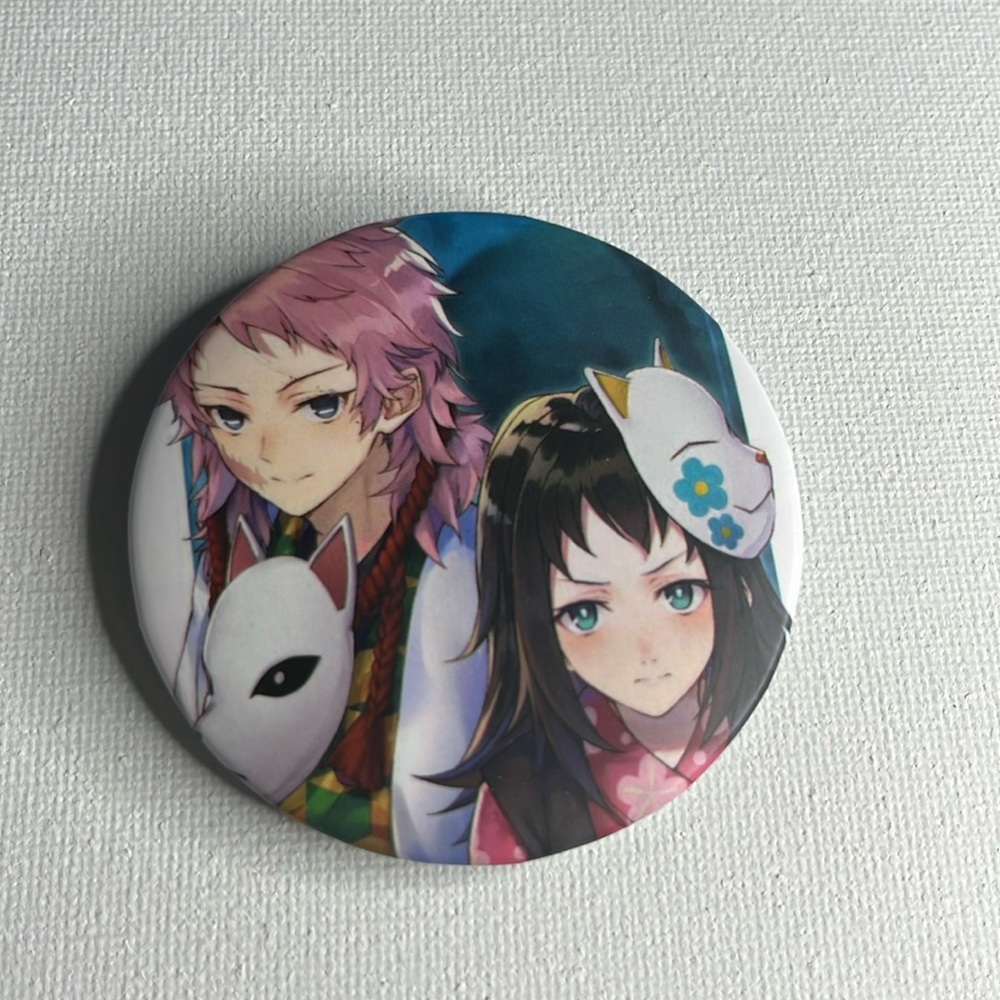 Demon Slayer | Anime | 2.36” Button Pin | Sabito & Makomo